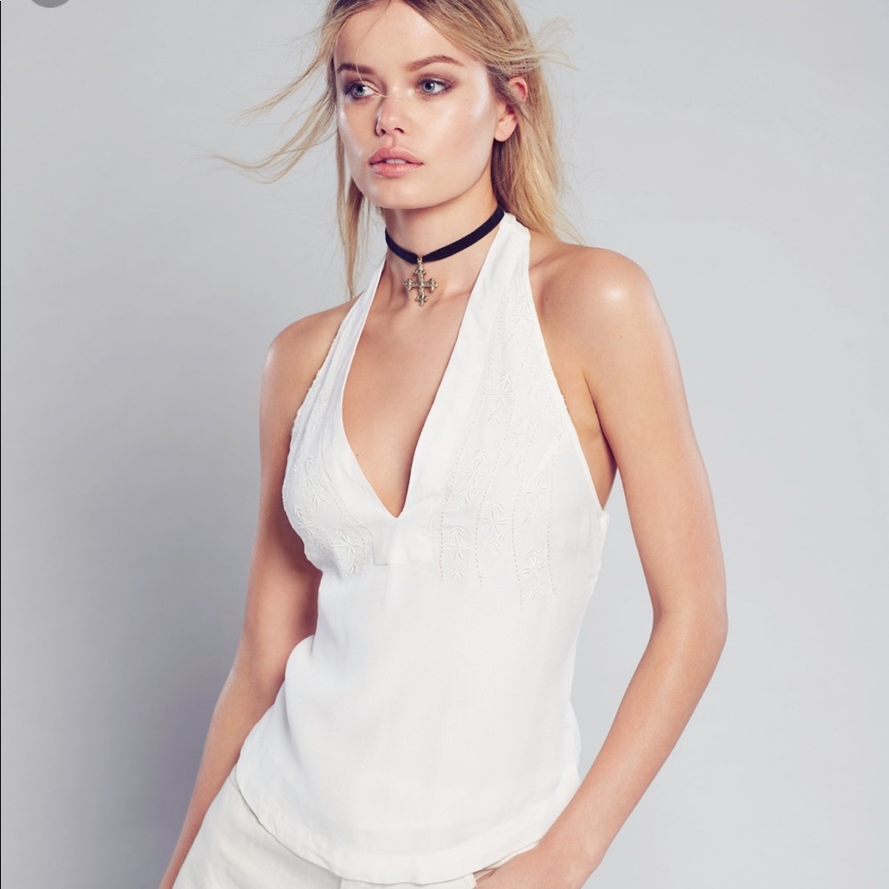 Free People Floral halter top
